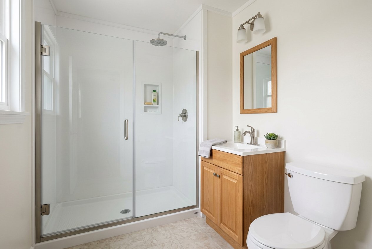 Recently remodeled bathroom in a Adel, IA home