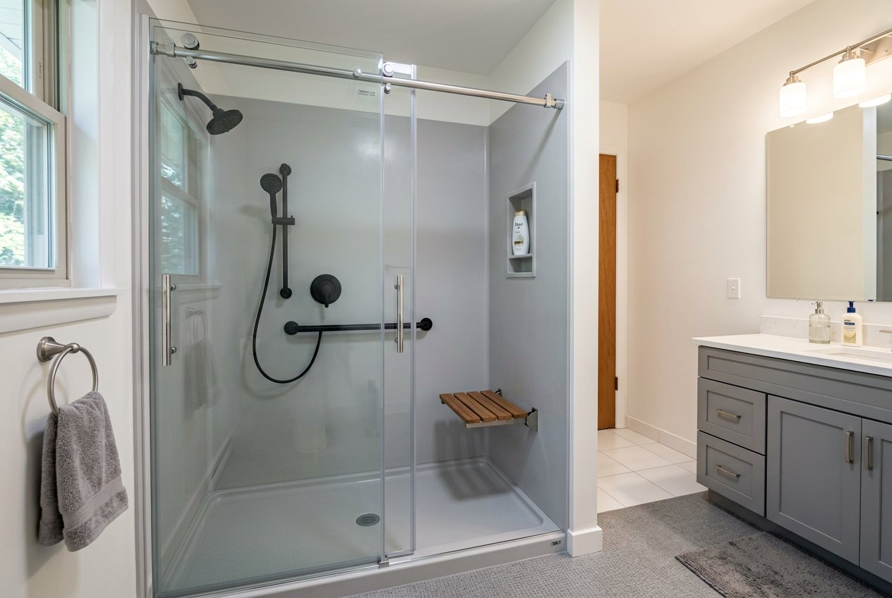 Recently remodeled bathroom in a Ahwatukee, AZ home