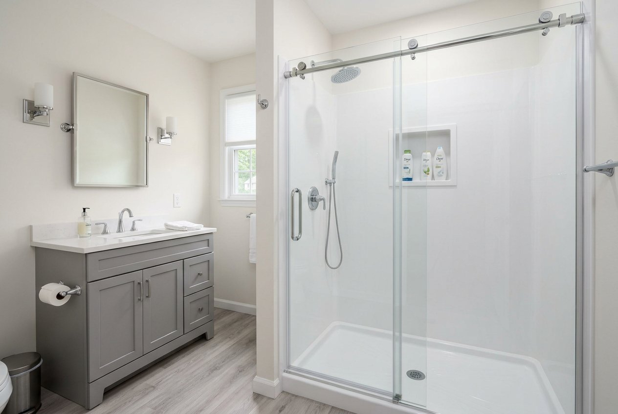 Recently remodeled bathroom in a Alexandria, IN home
