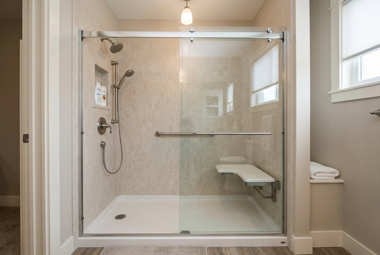 Recently remodeled bathroom in a Alleman, IA home