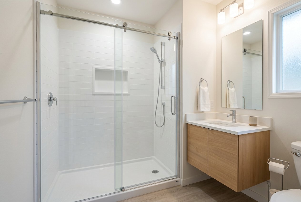 Recently remodeled bathroom in a Allen, TX home