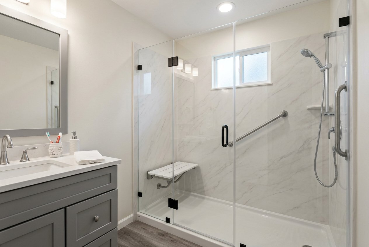 Recently remodeled bathroom in a Alpharetta, GA home