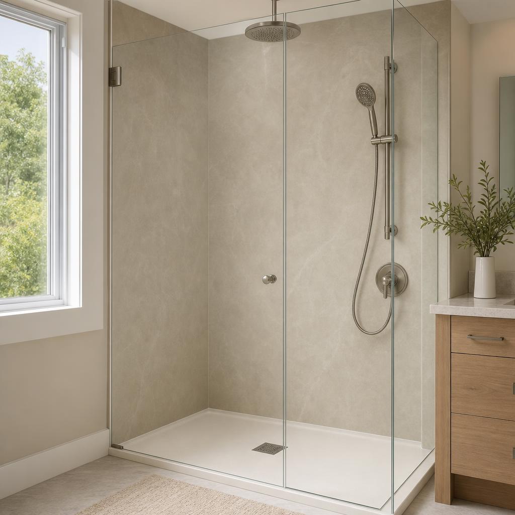 Renovated bathroom in a home in Anne Arundel County