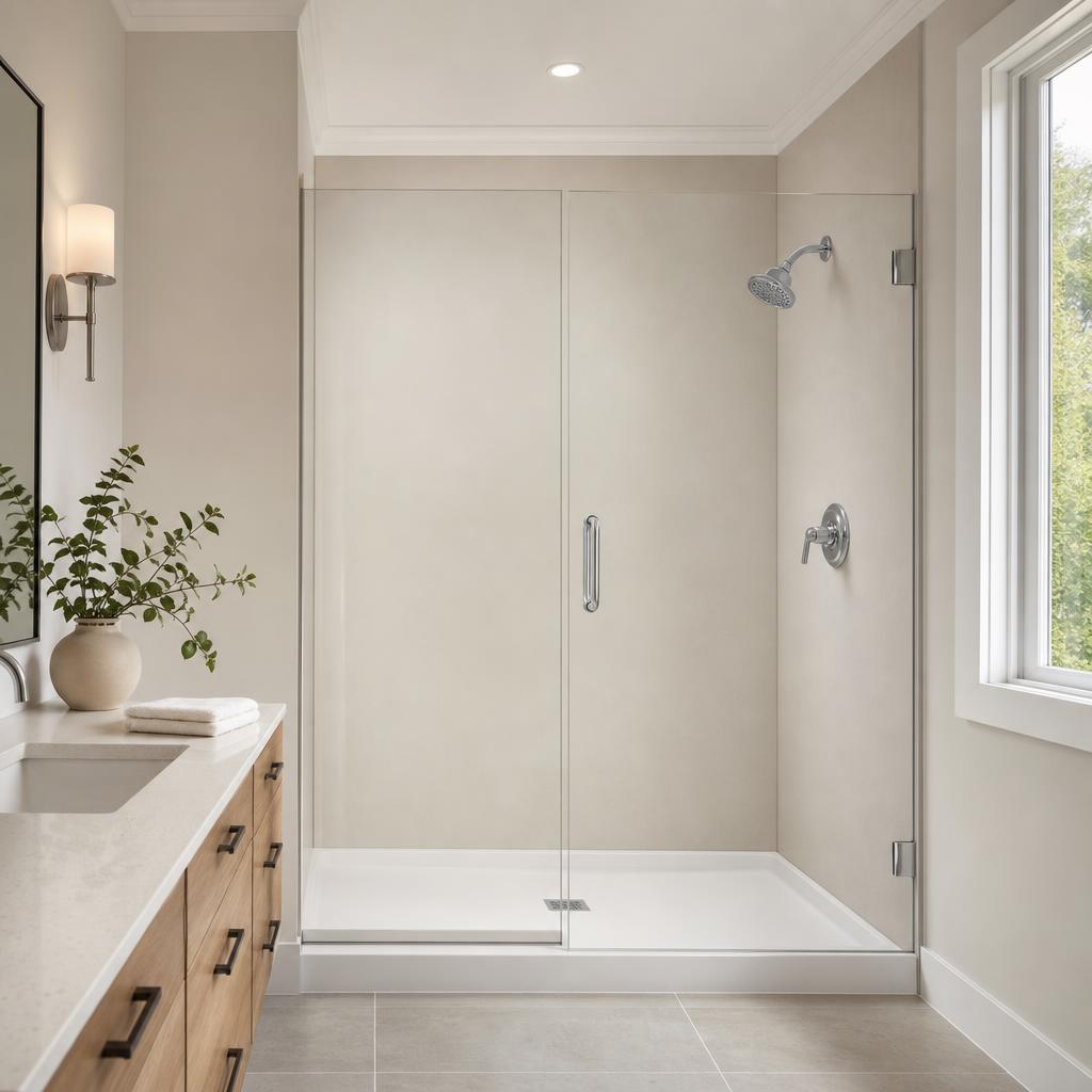 Recently remodeled bathroom in a Atlantic Station, GA home