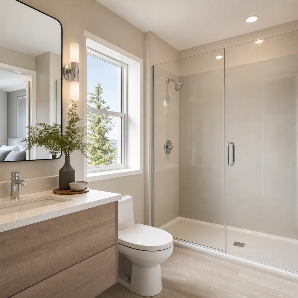 Recently remodeled bathroom in a Bagley, IA home
