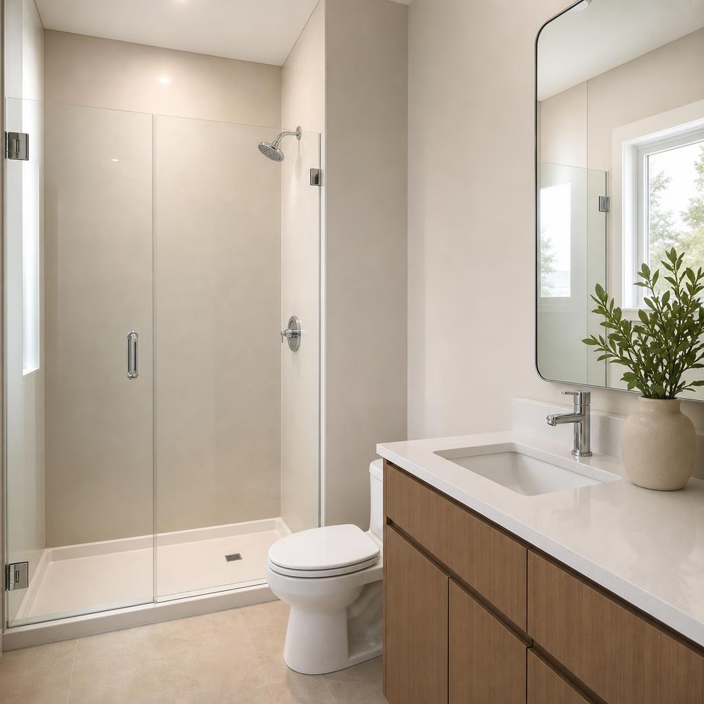 Renovated bathroom in a home in Baker County