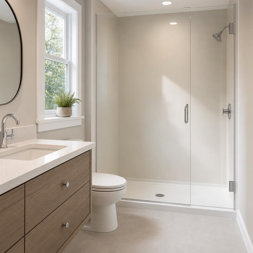 Recently remodeled bathroom in a Baker, CO home
