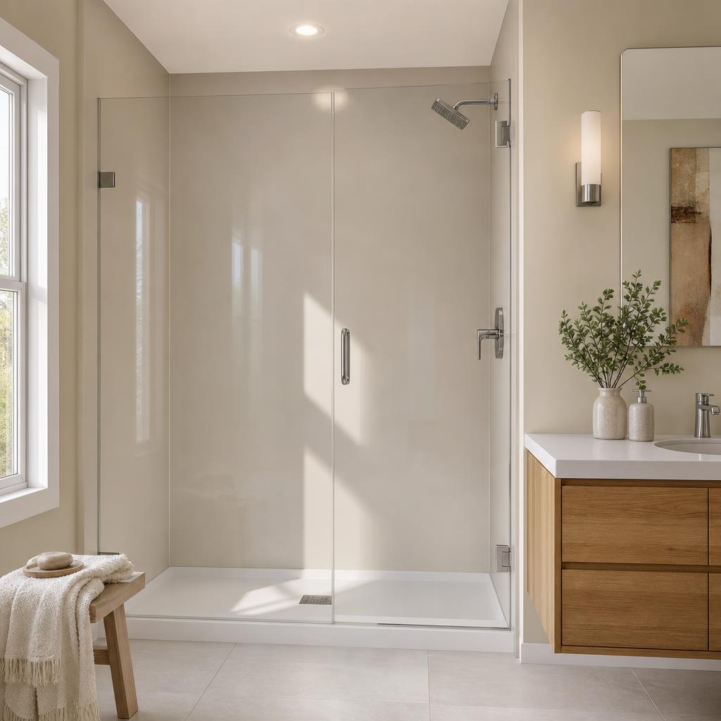 Renovated bathroom in a home in Barry County