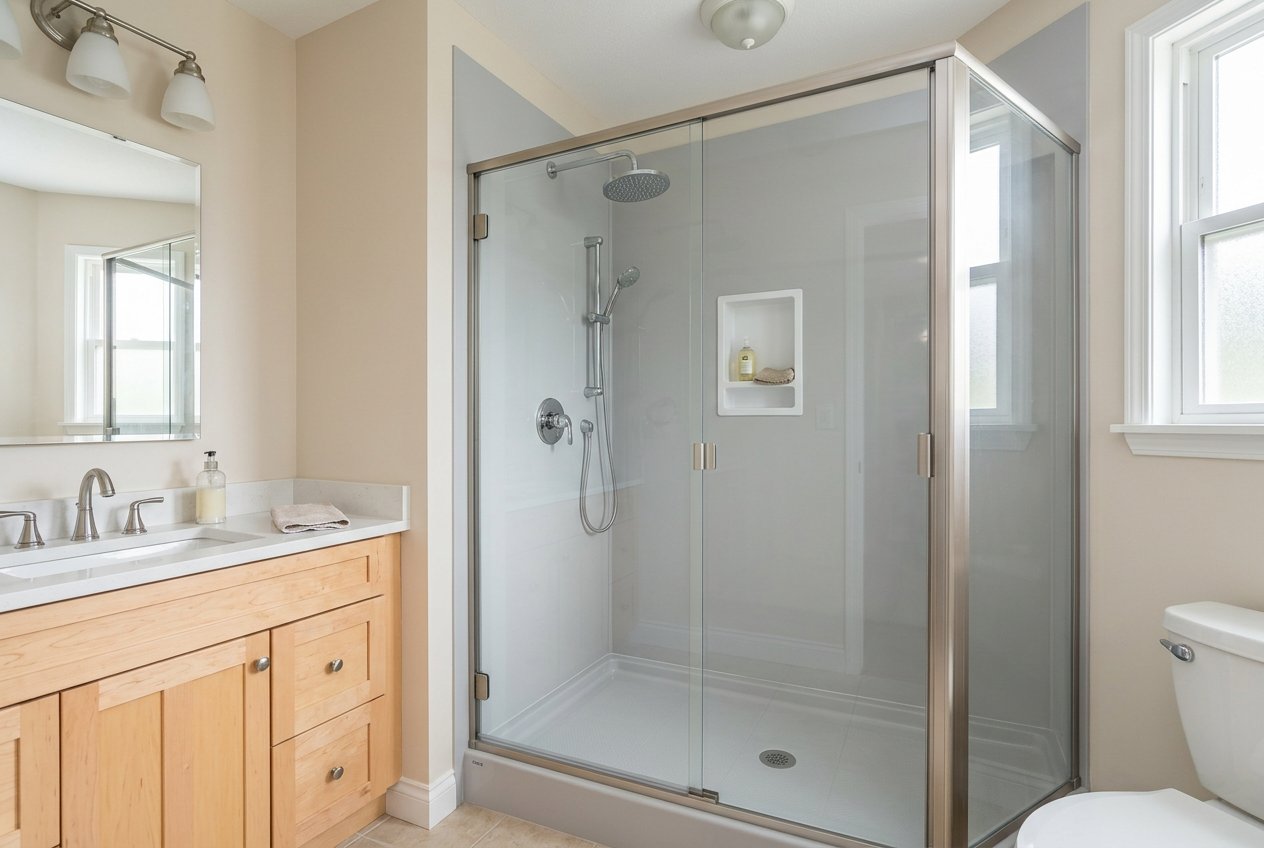 Recently remodeled bathroom in a Brookside, MO home