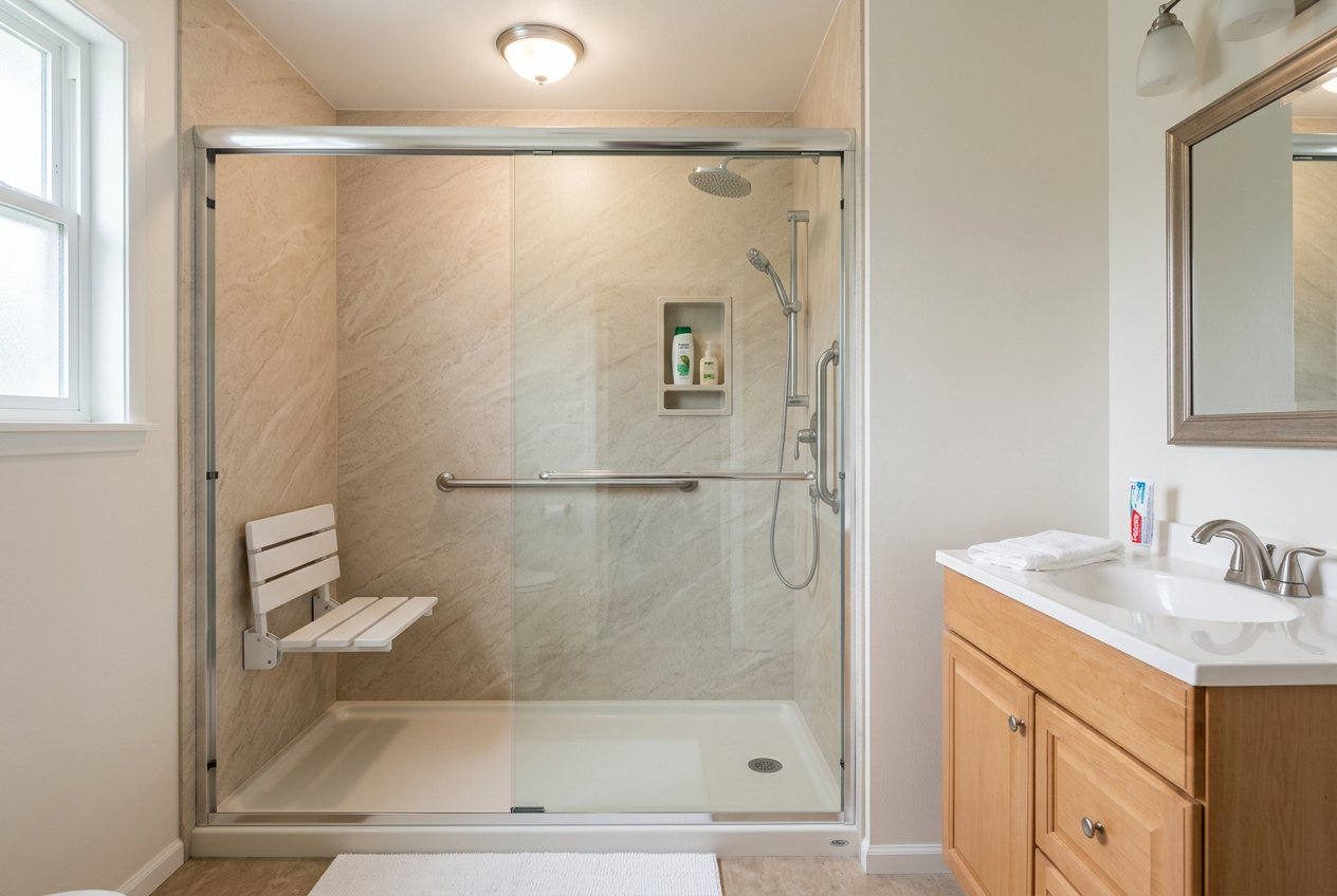 Recently remodeled bathroom in a Gladstone, MO home