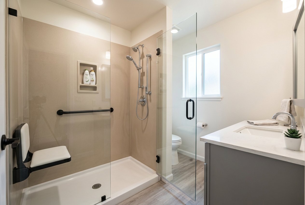 Recently remodeled bathroom in a Spring, TX home