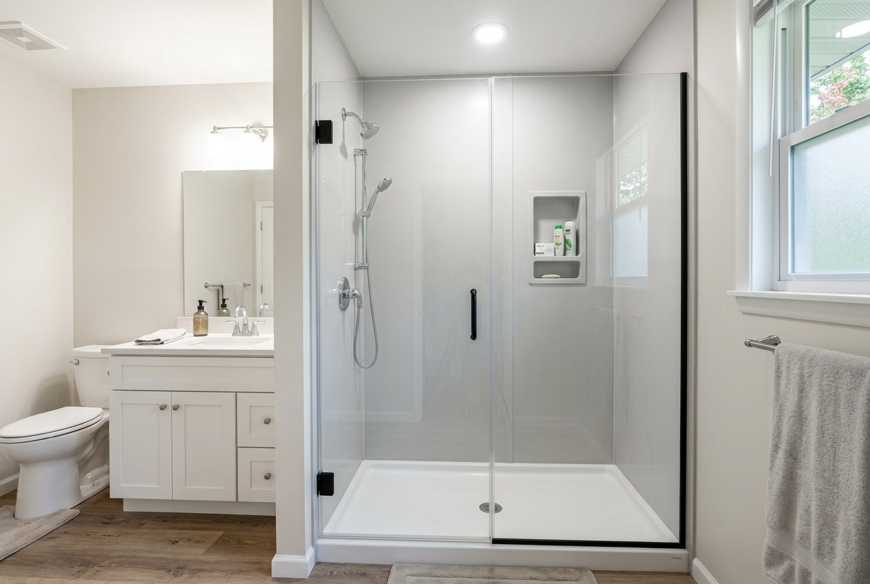 Recently remodeled bathroom in a King, NC home