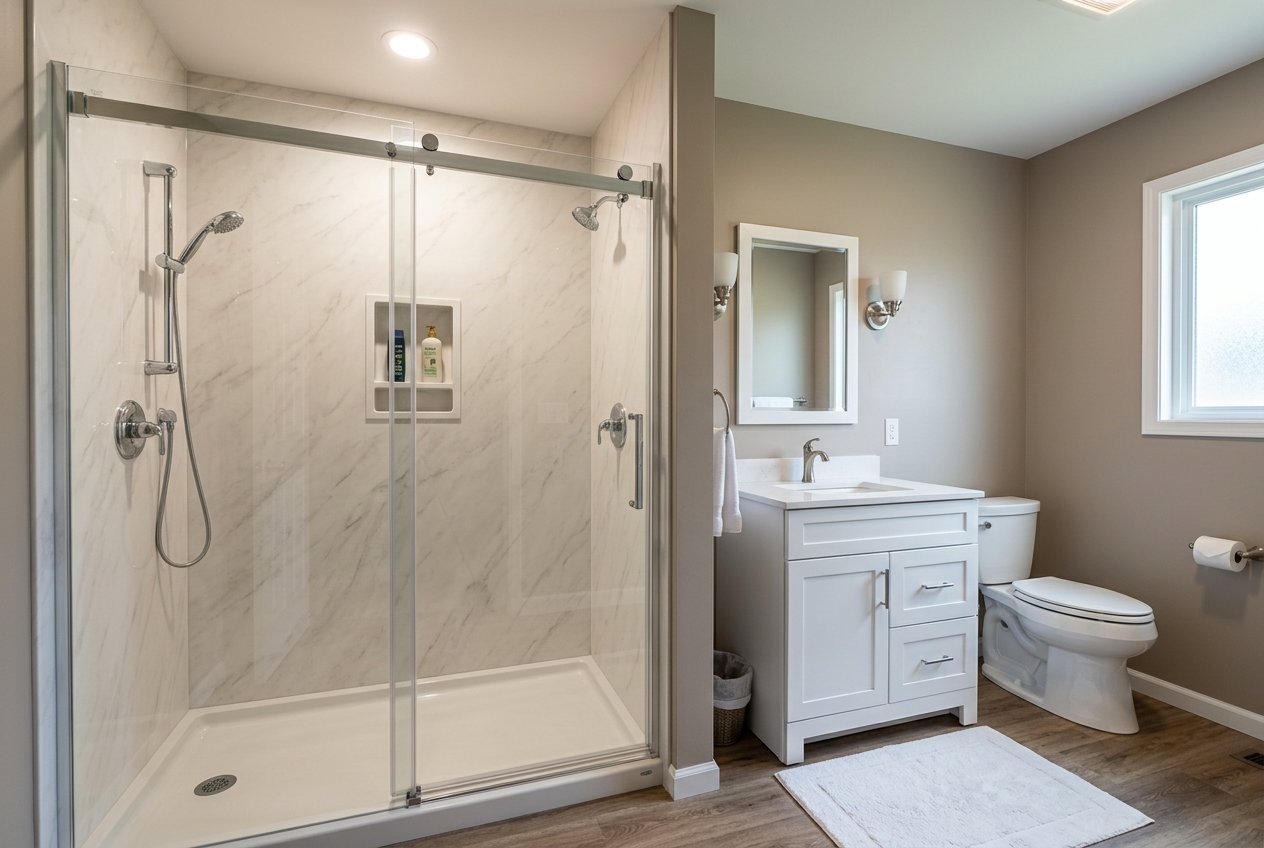 Recently remodeled bathroom in a Clemmons, NC home