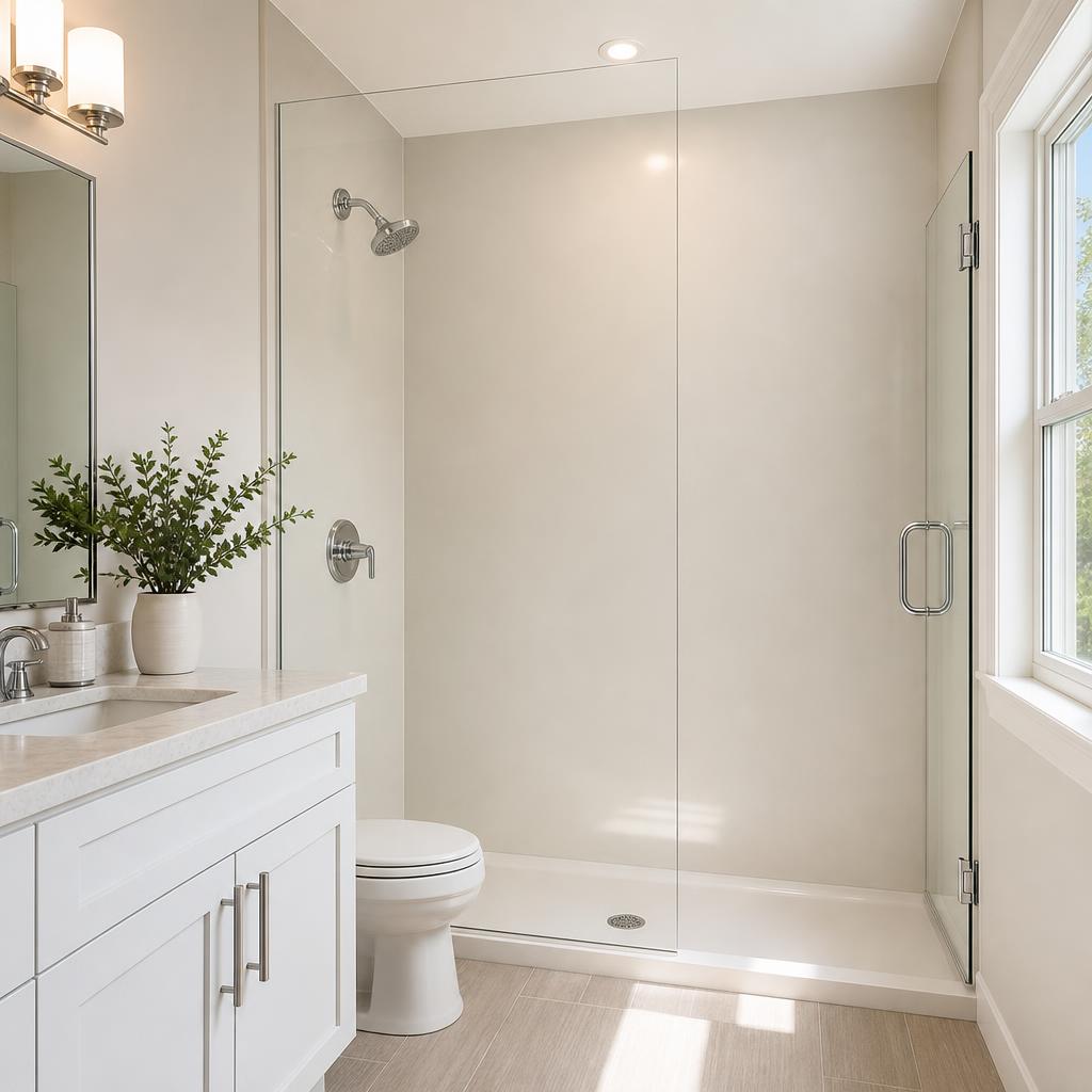 Recently remodeled bathroom in a Bellair-Meadowbrook Terrace, FL home