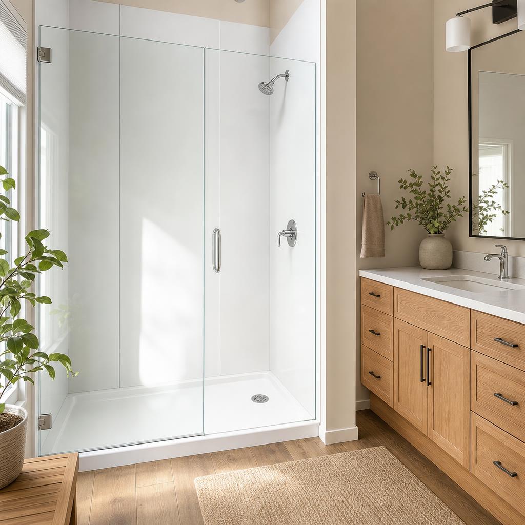 Recently remodeled bathroom in a Bellechase, FL home