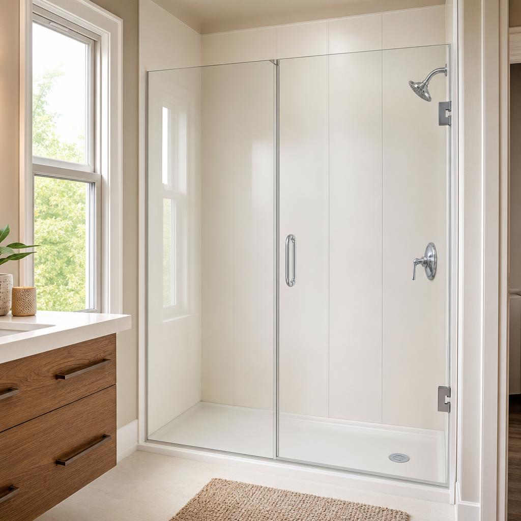 Recently remodeled bathroom in a Belmont, MI home