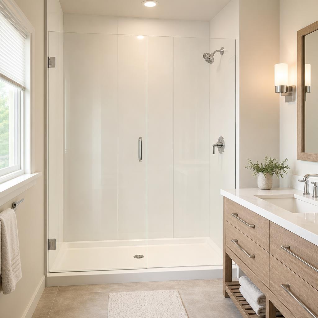 Recently remodeled bathroom in a Blossomwood, AL home