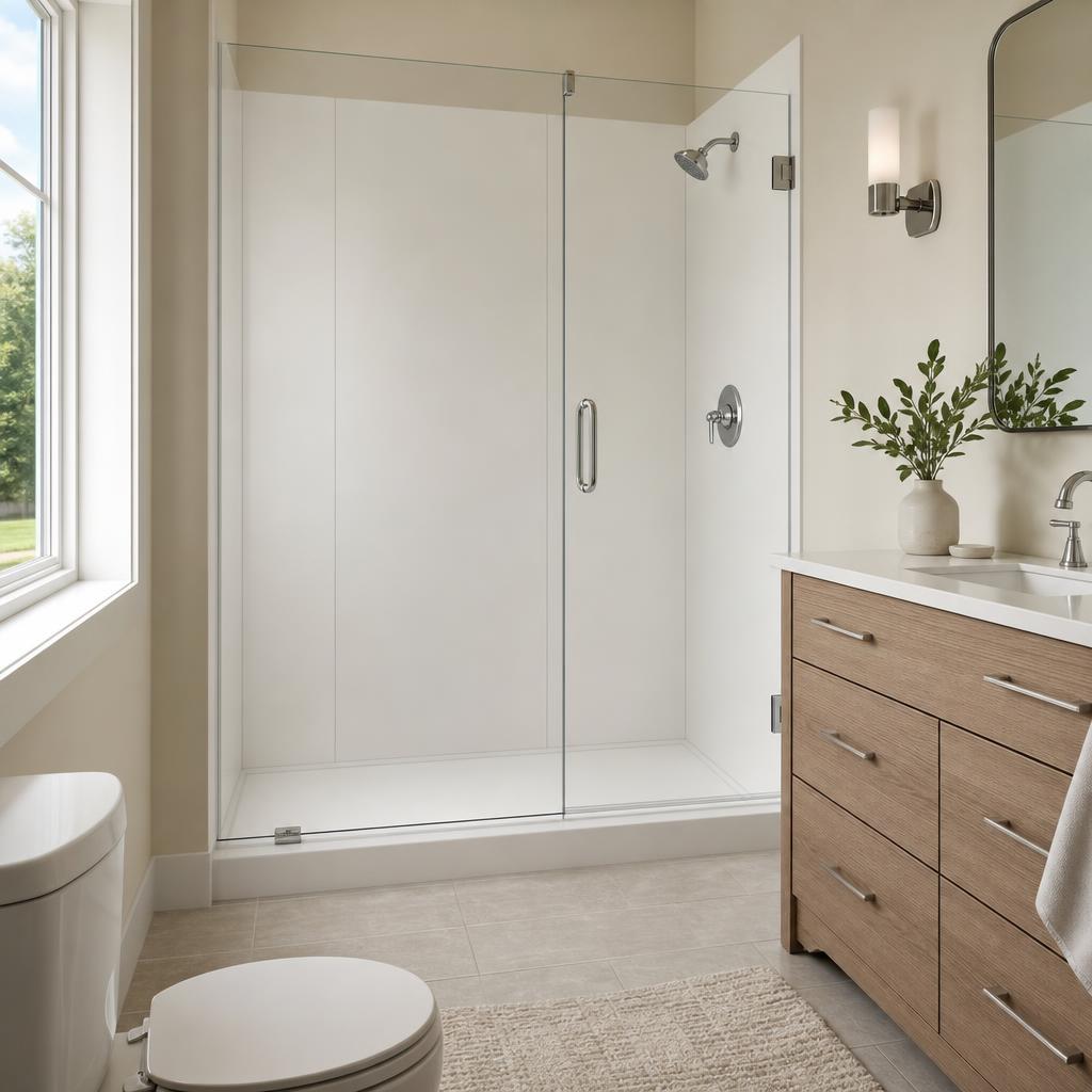 Renovated bathroom in a home in Blount County
