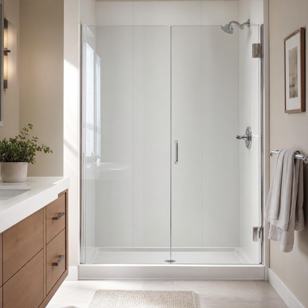 Recently remodeled bathroom in a BridgeMill, GA home