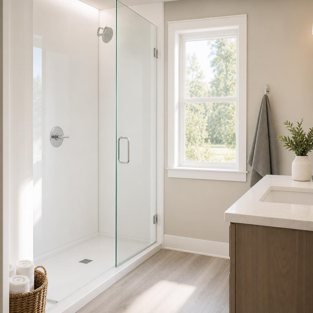 Renovated bathroom in a home in Broomfield County
