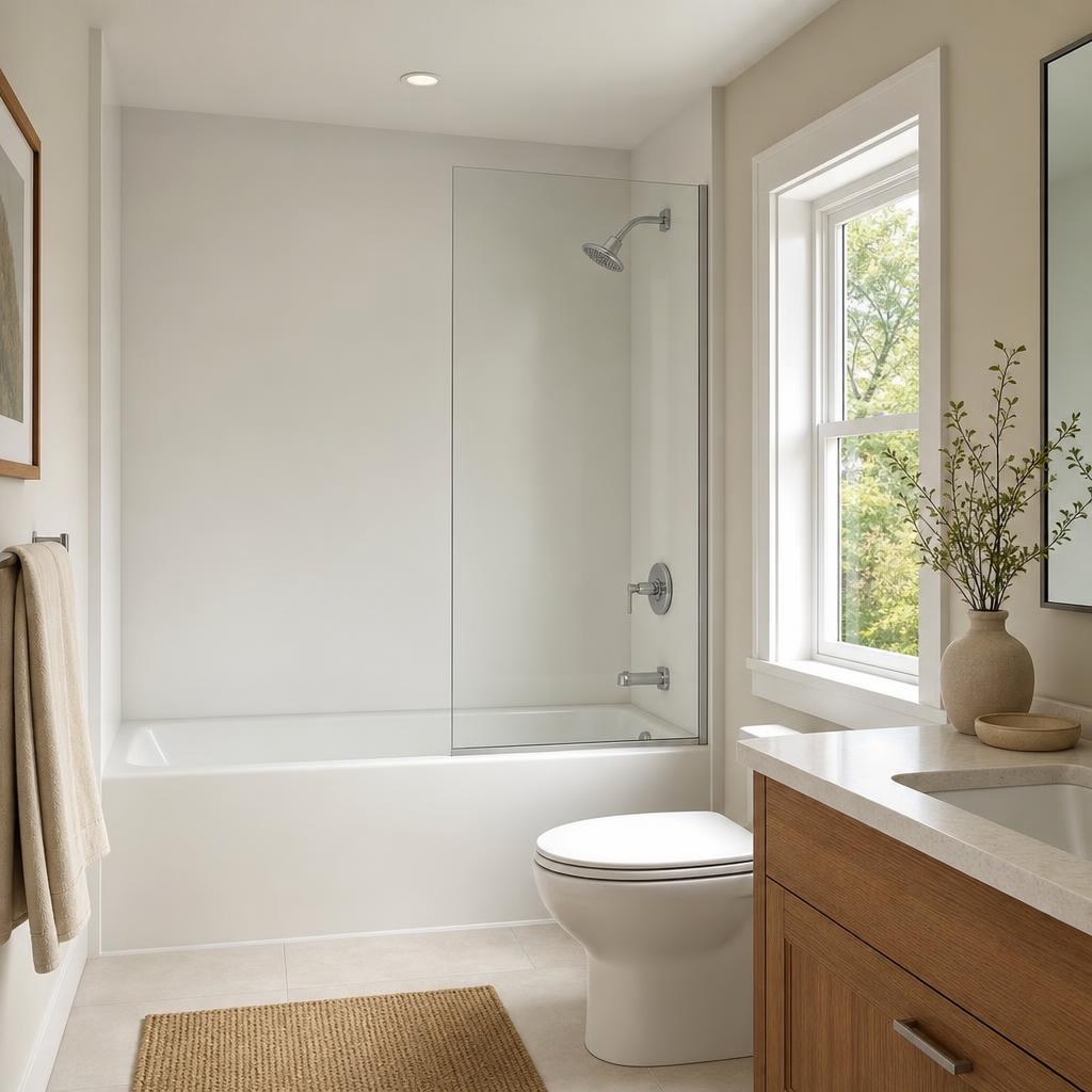 Renovated bathroom in a home in Brunswick County
