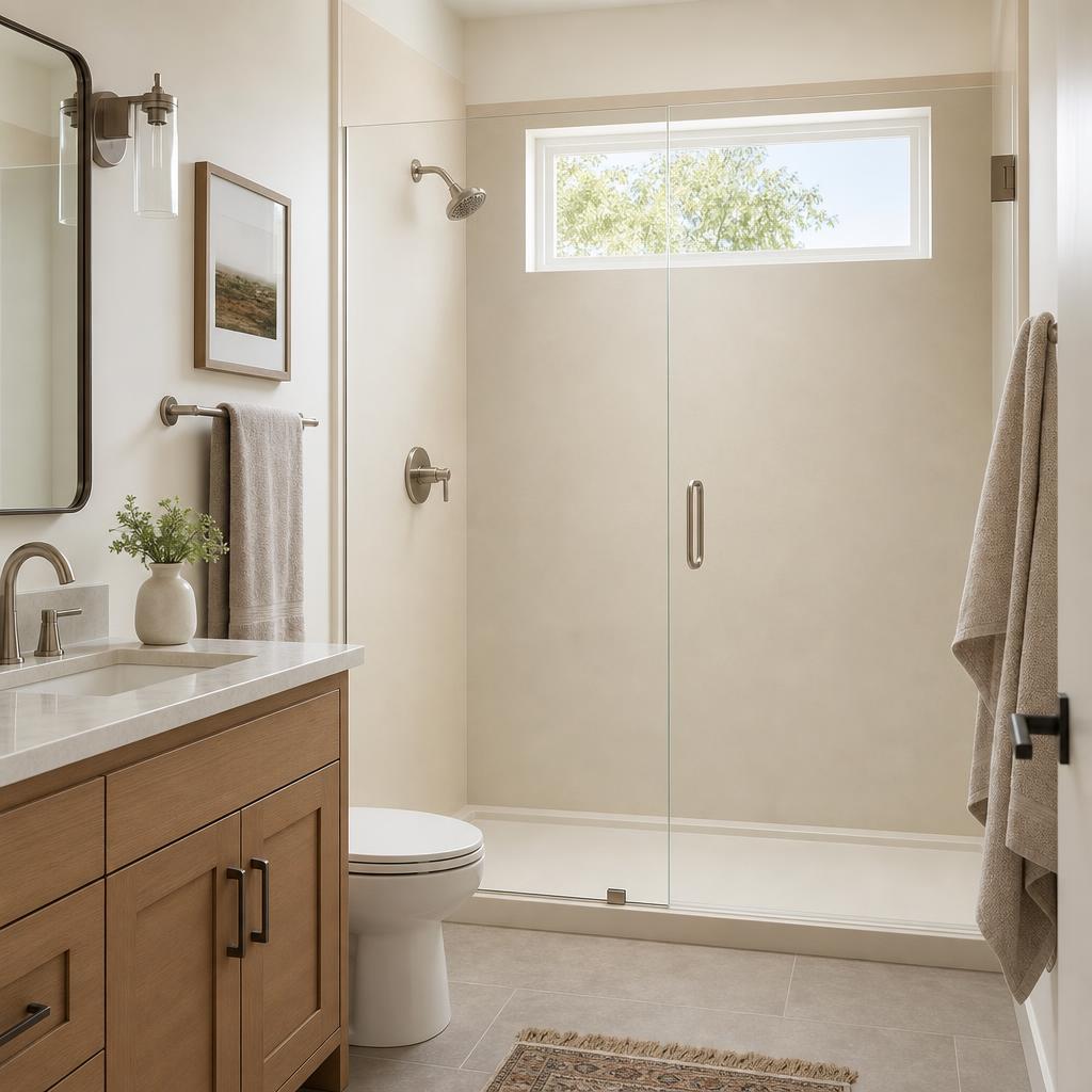 Recently remodeled bathroom in a Cannon Township, MI home
