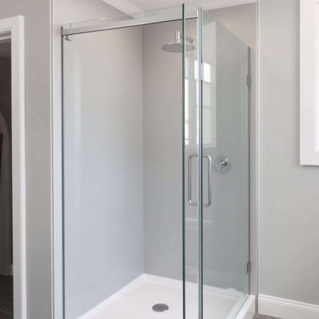 Renovated bathroom in a home in Davie County