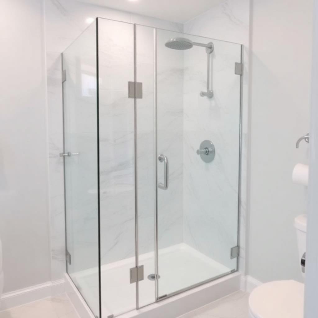 Recently remodeled bathroom in a Towne Lake, GA home
